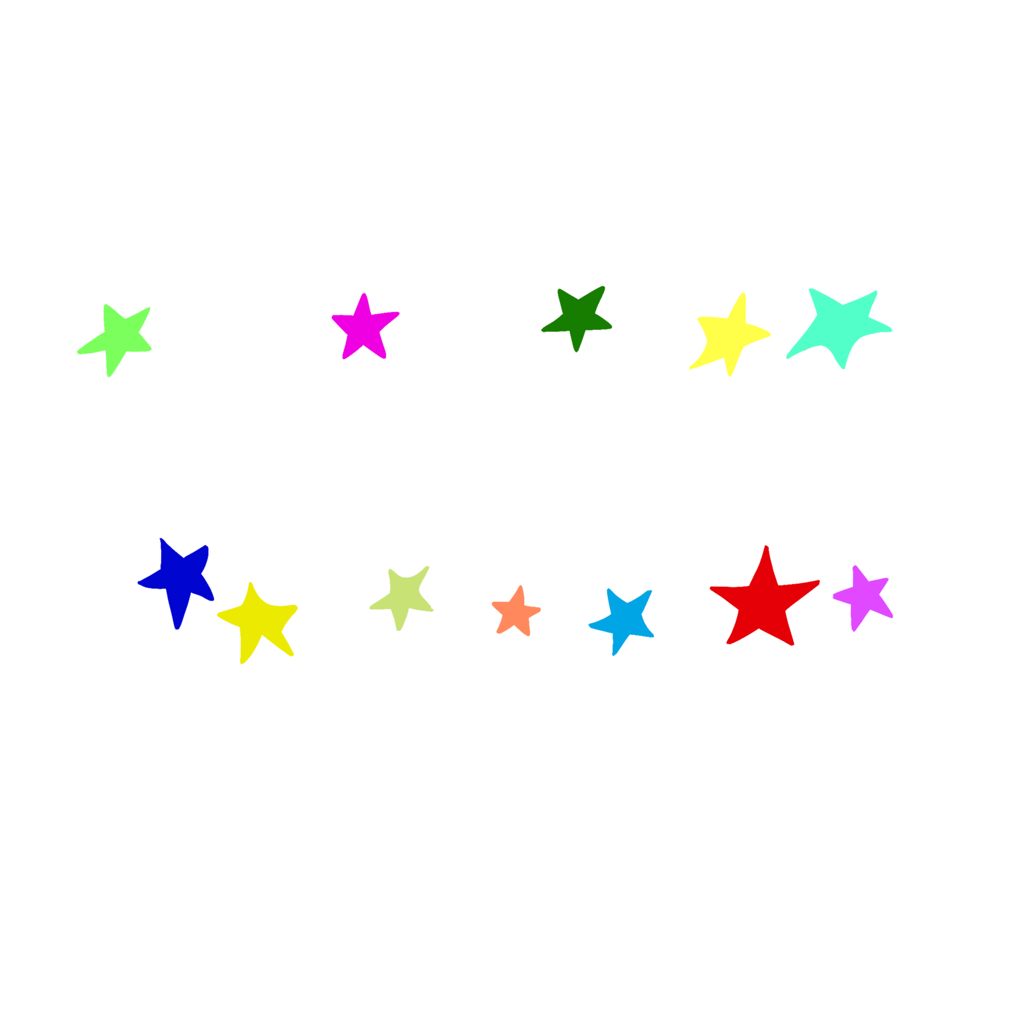 Étoiles colorées